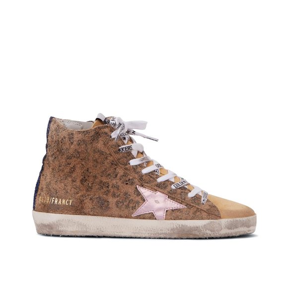 NIB Golden Goose Francy Leopard Suede Sneaker, 40 - Picture 2 of 15